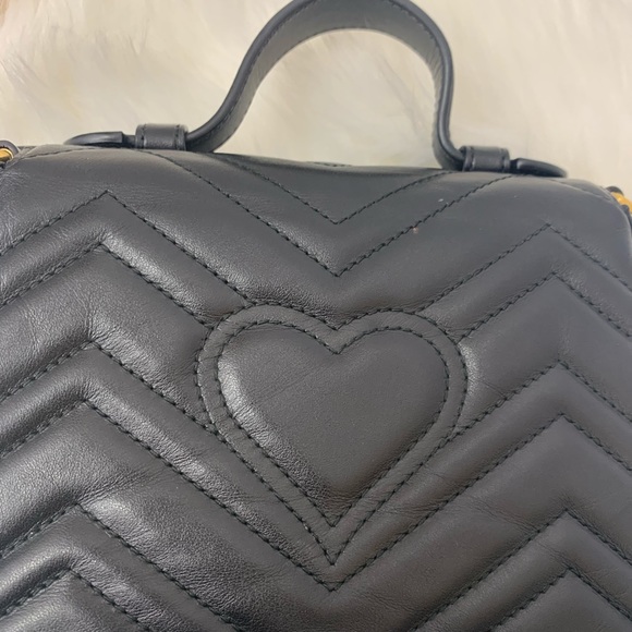 Gucci Marmont mini top handle bag black - Picture 3 of 14